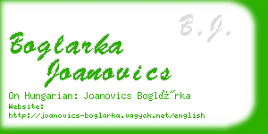 boglarka joanovics business card